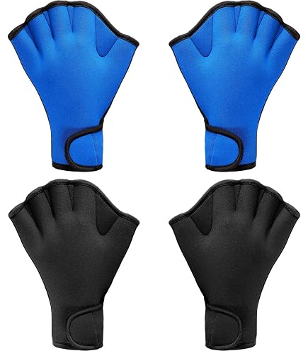 Aquatic Gants De Natation Palmes - 1 Paire Gants Résistance Eau Réglables Pour Entraînement Et Plongée