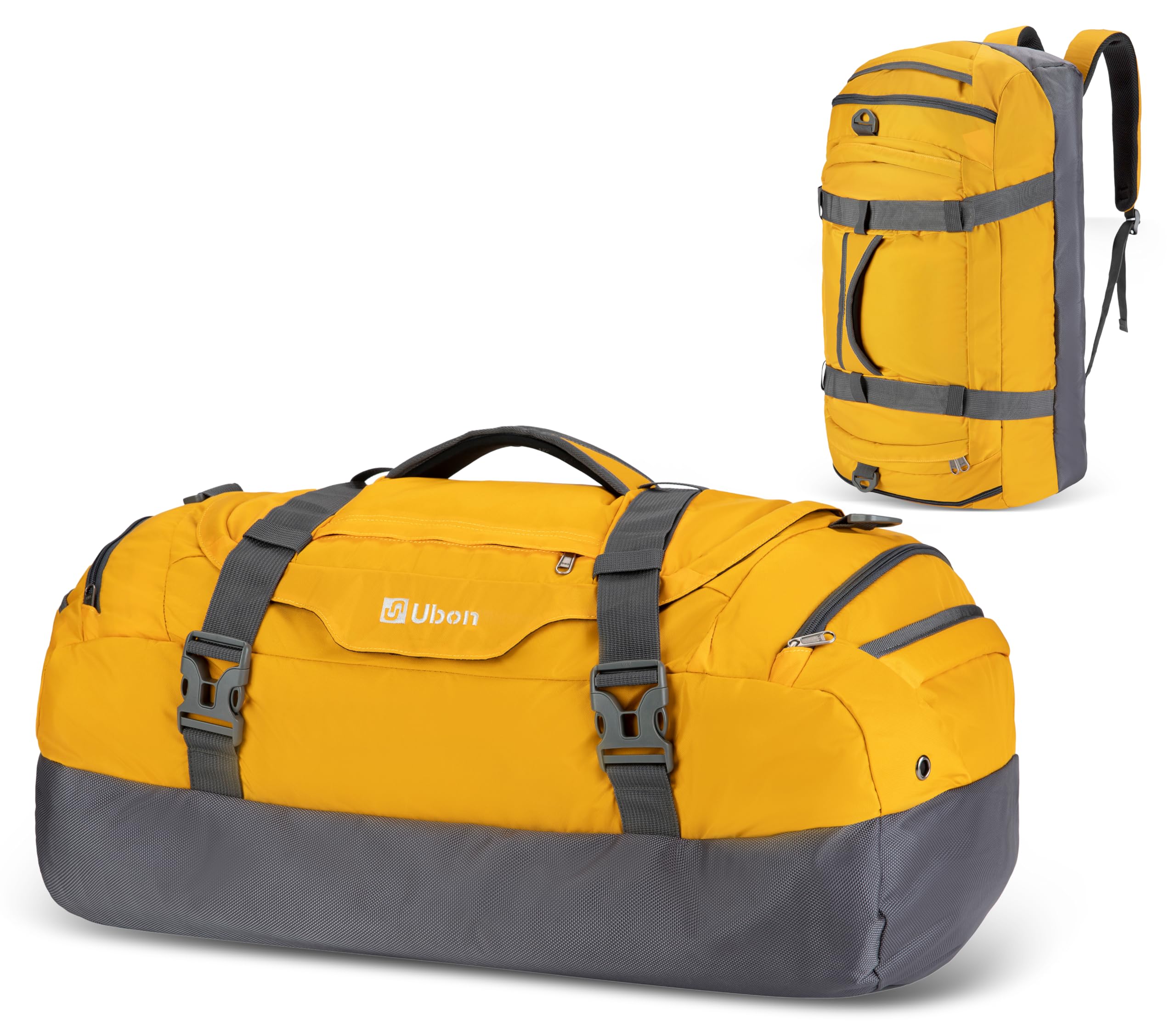 Ubon Travel Duffel Bag Carry on Bags for Airplane for luggage Travel (Yellow,45L)