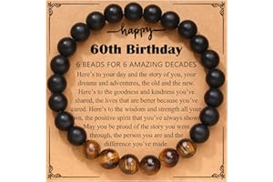 UPROMI 21st/30th/40th/50th/60th/70th Birthday Gifts for Him, Elastic Rope Bracelet for Men