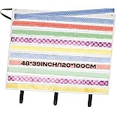 Sinload 48 x 39 inch Bulletin Board Border Storage, Foldable Border Storage Pocket Chart, Classroom Organizer with Pockets for Teacher (White)