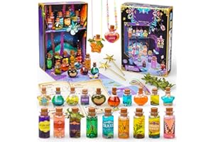 JEEKALO Fariy Magic Glow Potion Set Kits for Kids Magic Kids Mix Potion DIY Making kit 22 Bottles Creative Toy Art Craft Helloween Christmas Decorations Birthday Gift for Girls Boys Age 6 7 8 9 10 12