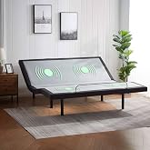 Nestl Queen Adjustable Bed Frame with Massage and Wireless Remote, Electric Base with Head and Foot Incline, Zero Gravity, USB Ports, Under Bed LED, No Box Spring Needed