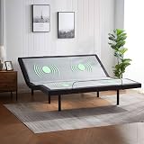 Nestl Adjustable Bed Frame - 2nd Generation - Adjustable Massage Cal King Bed Frame with Wireless Remote, Head & Foot Massage, Zero Gravity Fast & Easy Assembly, USB Ports, Under Bed LED Lighting