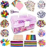 obqo 1800+ Pcs Kids Craft Box Purple Storage Box Art Set for Preschool view 1