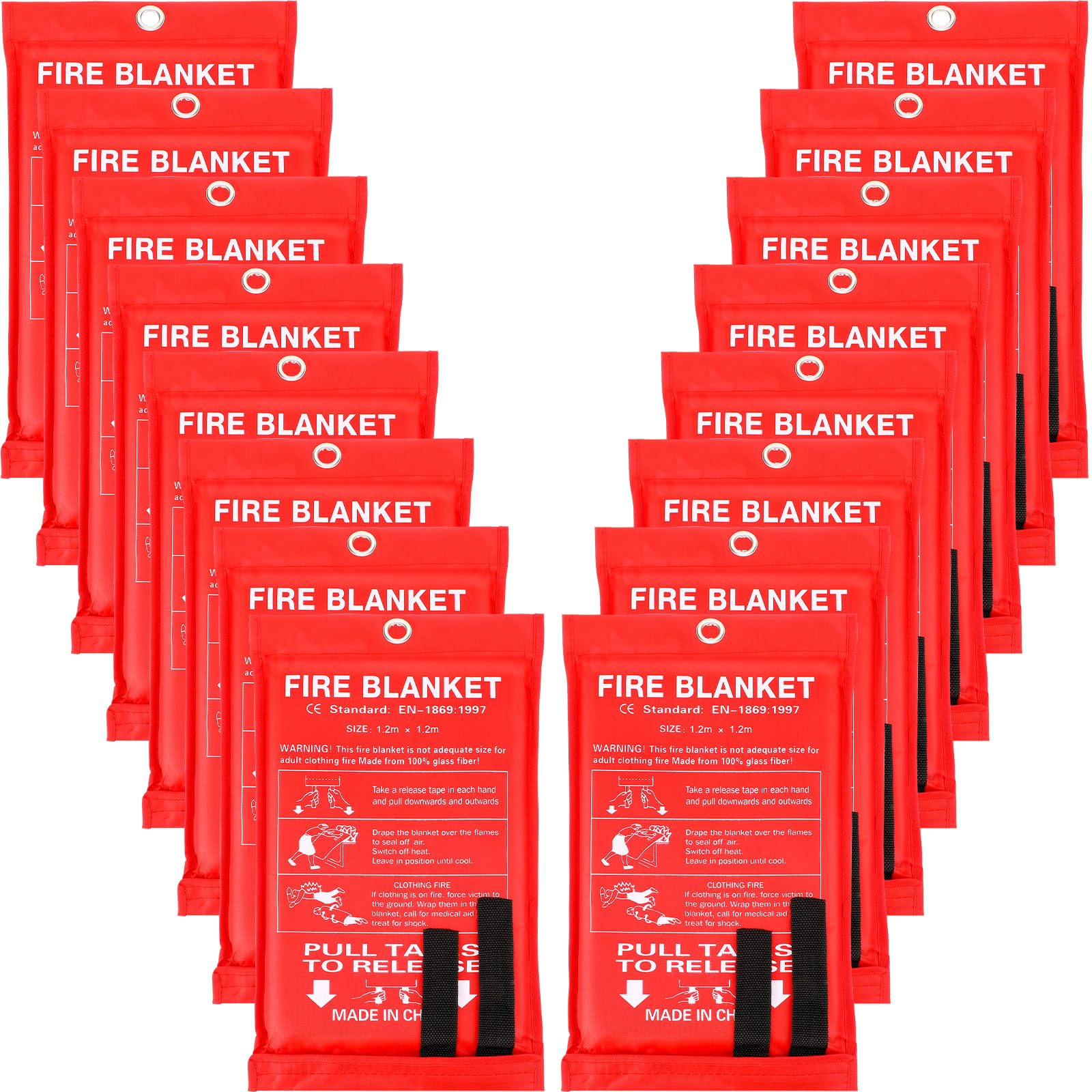 Jerify 16 Pack Fire Blanket for Home Emergency Fire