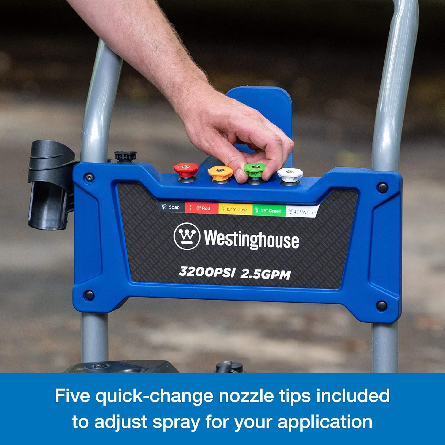 Westinghouse WPX3200 Gas Powered Pressure Washer 3200 PSI and 2.5 GPM, Soap Tank and Five Nozzle Set, CARB Compliant : Garden & Outdoor