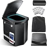 2026 Upgraded XL Portable Toilet for Adults,Tall Camping Toilet with Lid and Convenient Carry Bag, Portable Potty for Camping