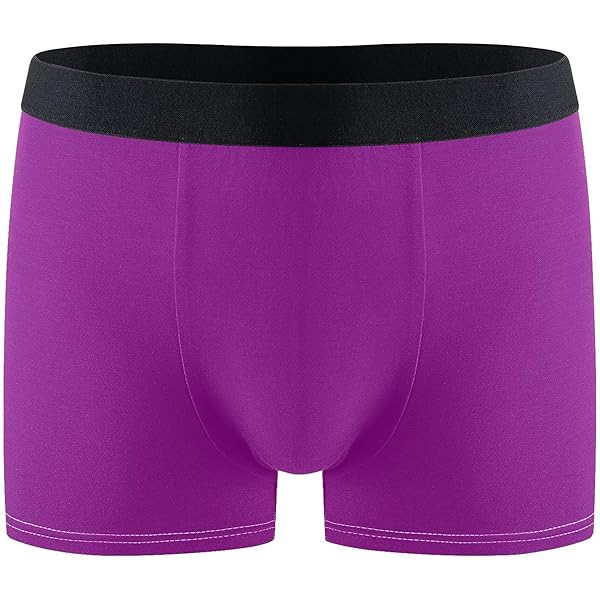 S Husky Dark Magenta Men's Boxer Briefs Underwear Stretch