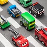 JOYIN 18 Piece Pull Back City Cars and Trucks Toy Set view 9