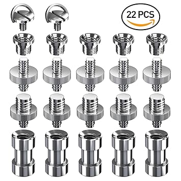 Muscccm Camera Screws (22 Stück stativgewinde Adapter)
