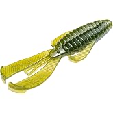 Strike King Rage Bug Fishing Lure, Soft Plastic Craw, Moon Juice, 4-Inches, 7-Pack