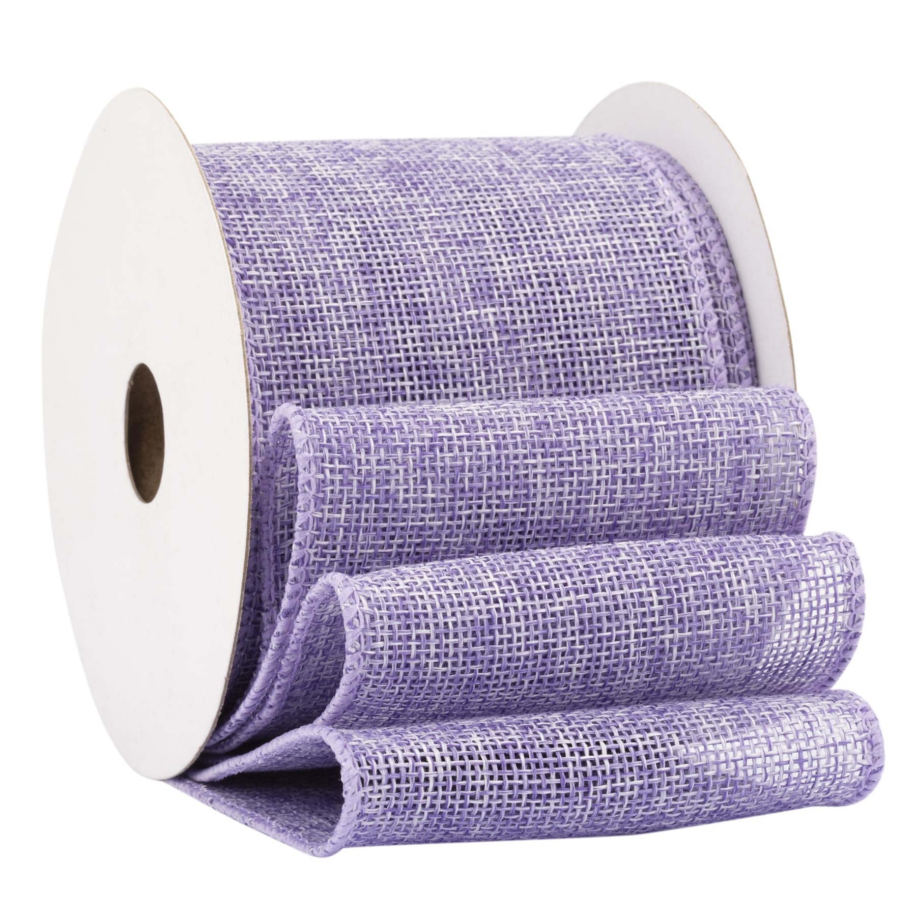 Fondersy 9-Meter Lt. Purple Burlap Ribbon Wired Burlap Ribbon - 75mm Width for Gift Wrapping, Floral Arrangements, Wreath Making, and Christmas Decor