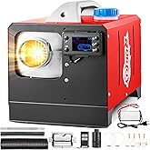 Diesel Heater 8KW, All-in-One Portable Diesel Parking Heater with LCD Thermostat Monitor & Remote Control, Fast Heating Low N
