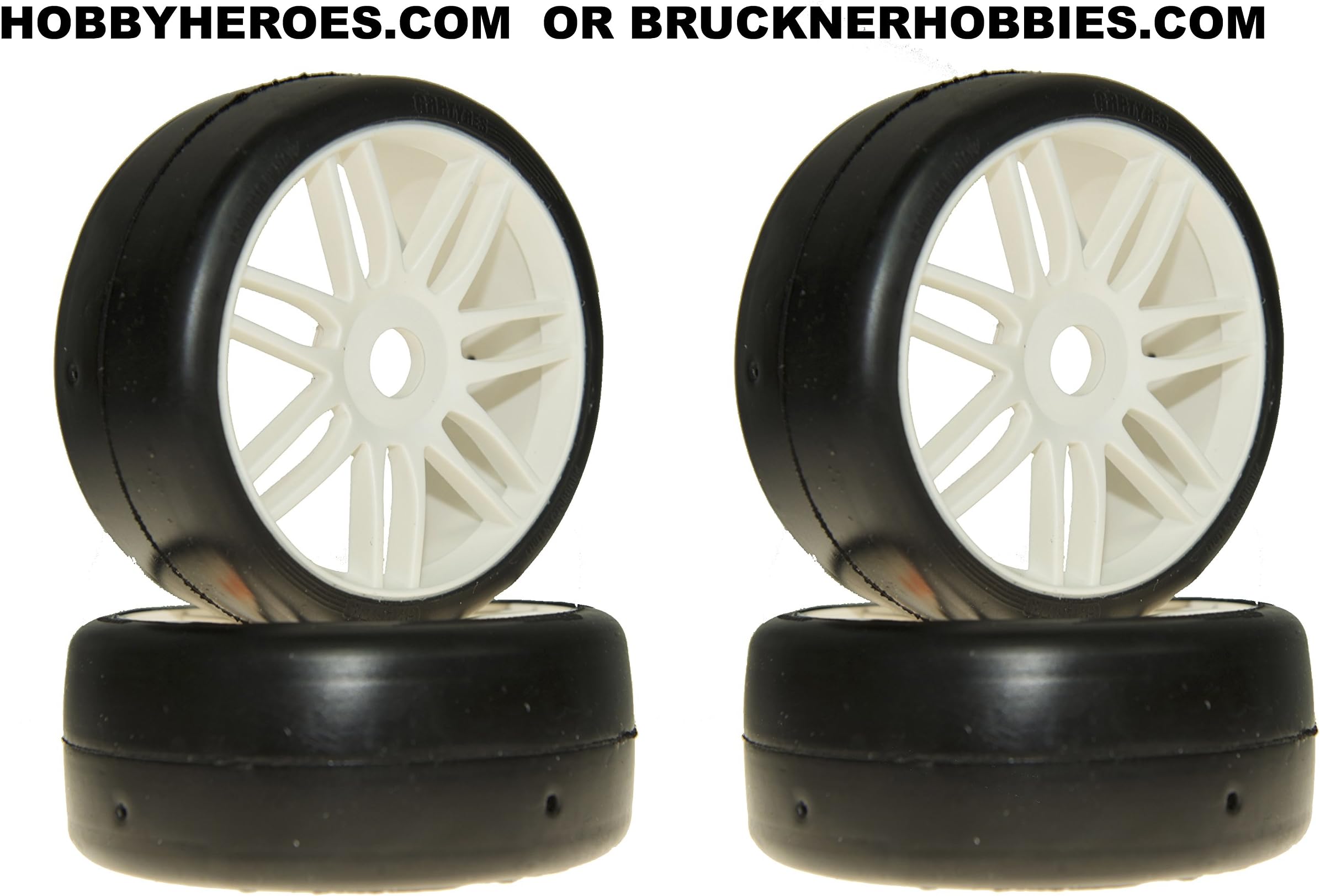GRP GT Slick Tires (4) on new rims S4 SOFT/MEDIUM Compound
