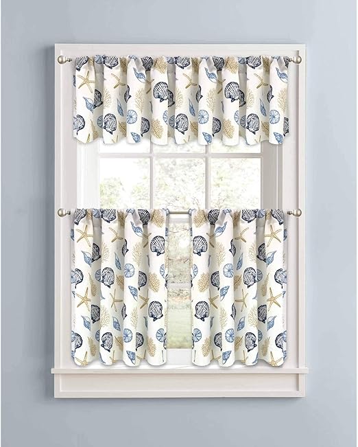 Amazon Com Better Homes And Gardens Blue Seashells Kitchen