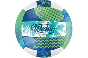 Wahu 100% Waterproof Soft Beach Volleyball for Play in and Out of Water, Outdoor Regulation Size 5 Volleyball for Beach and Pool, Green