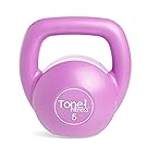 Tone Fitness Vinyl Kettlebell, 5-Pound, Pink