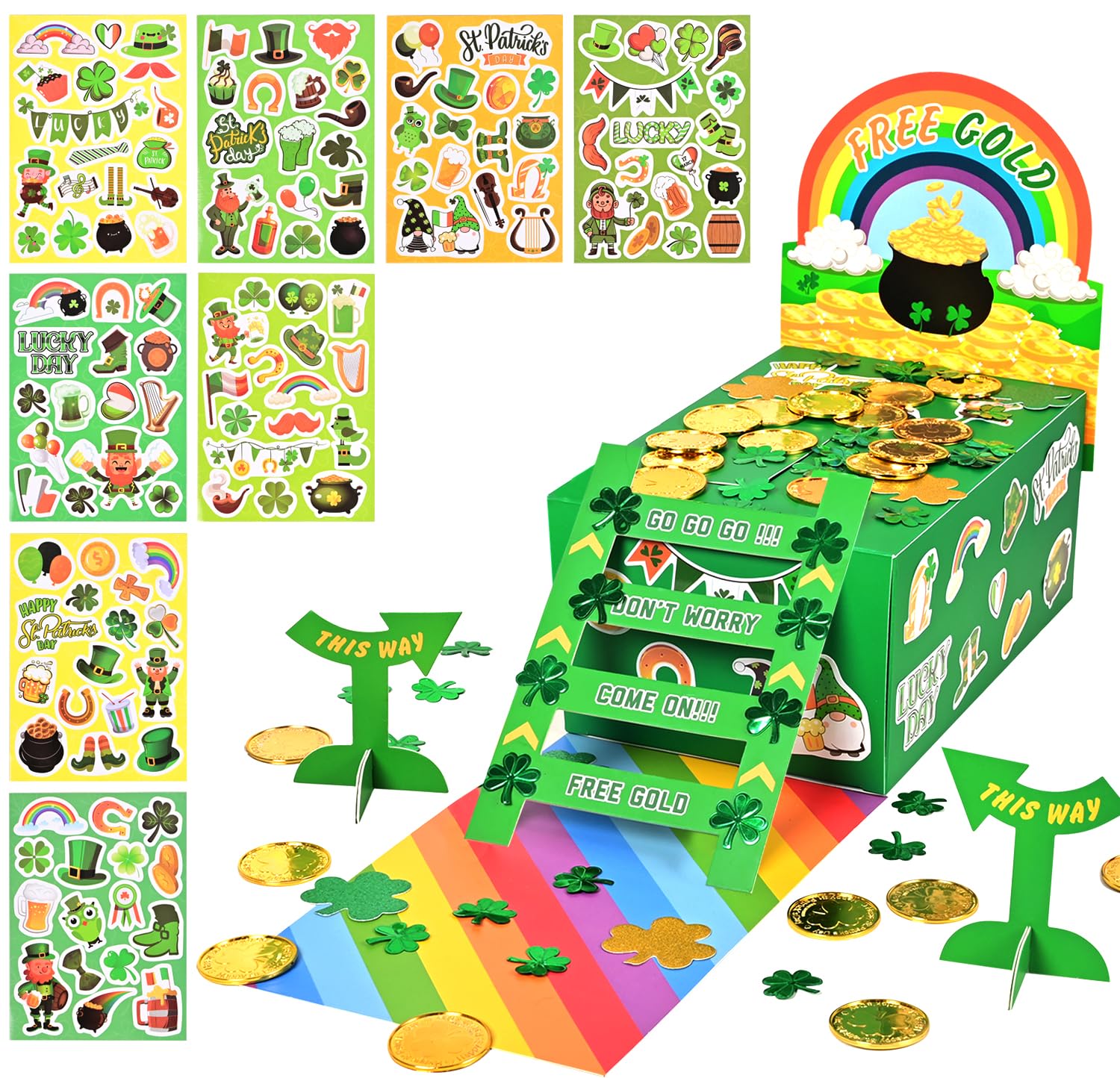 Photo 1 of SWIMEE Leprechaun Trap Kit St. Patrick's Day DIY Craft Catch a Leprechaun Trap Kit St. Partrick Day Party Supplies for St Patrick's Day Decorations Activity Gift (Leprechaun 1)