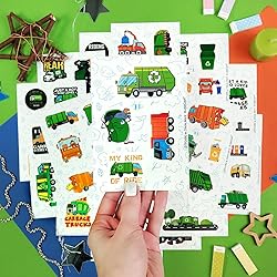 BulbaCraft Garbage Truck Stickers, Trash Truck