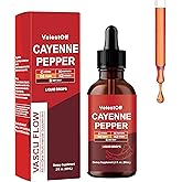Velestoff Cayenne Pepper - Cayenne Pepper Drops Liquid, Turmeric, Vitamin K2 D3, Supplement with Organic Hawthorn, Beet Root, Turmeric, Vitamin K2 D3