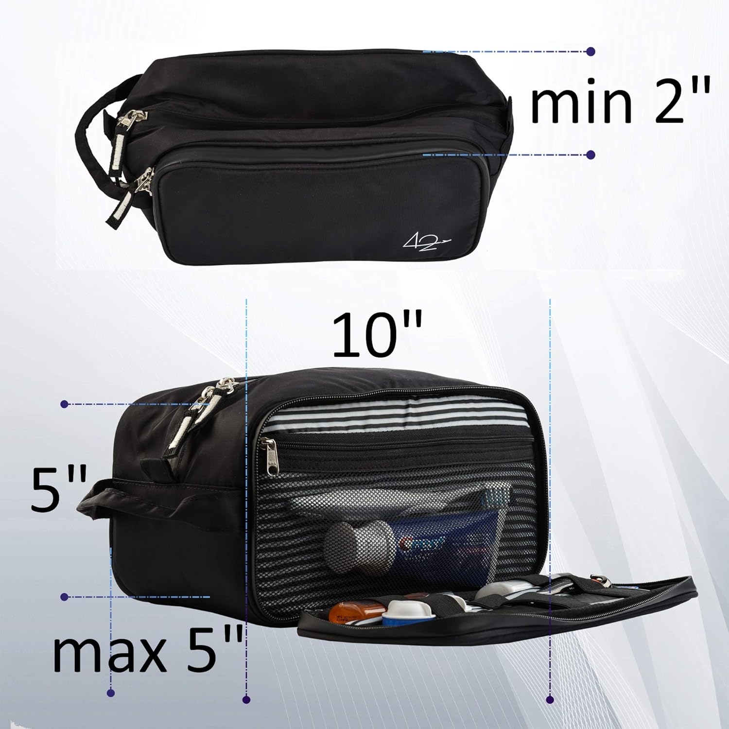 Toiletry Bag Dopp Kit for Men - Nylon Travel Toiletry Bag Waterproof Shower Cosmetic Organizer for Women Men - Travel Kit Shaving Bag for Men : Beauty