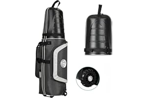 Shopsource Golf Travel Bag for Airlines with Wheels and ABS Hard Case Top, 1680D Heavy Duty Oxford Golf Travel Cover Case, Protect Golf Clubs, Lightweight and Easy to Maneuver