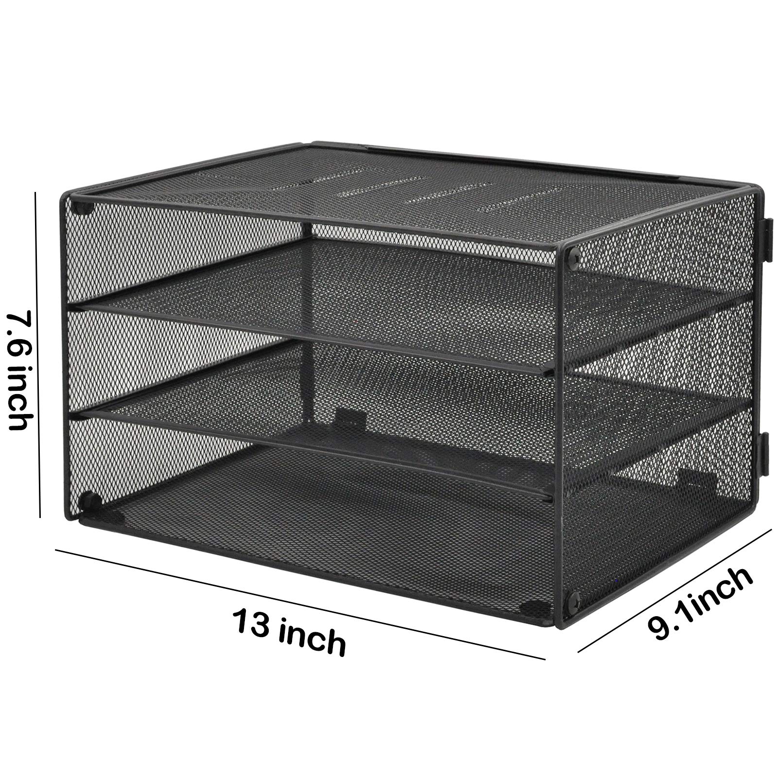 Mua 3 Tier Mesh Desk Paper Tray Organizer, File Organization for Letter ...