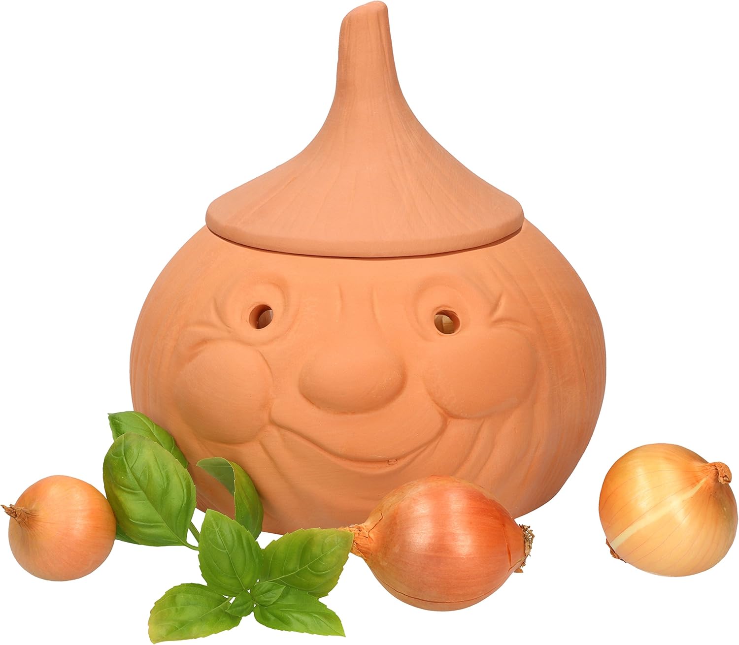 MamboCat Onni onion pot, storage tin with lid for storage, approx. 900