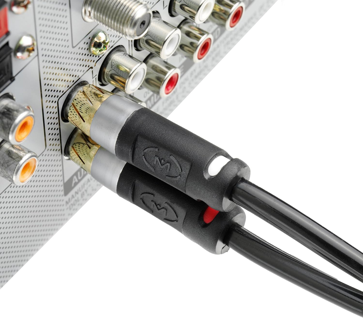 Mediabridge Ultra Series RCA Y-Adapter (8 Feet) - 1-Male to 2-Male for Digital Audio or Subwoofer - Dual Shielded with RCA to RCA Gold-Plated Connectors - Black - (Part# CYA-1M2M-8B): Electronics