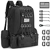 CVLIFE 60L Tactical Backpack for Men Women Military Large Army Rucksack With D-Ring Molle Clips Compass Accessories 3 Day Bug