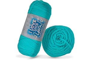HOBBY LOBBY I Love This Yarn 4 - Medium Yarn for Crocheting & Knitting – Soft Yarn Skein – 355 Yards of Acrylic Yarn for Crocheting Blankets, Hats, & More – Craft Supplies for Handcrafting Accessories, Turquoise