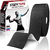 Starktape Original Kinesiology Athletic Tape. Professional Sports Tape for Ankle Wrist Knee Shoulder Muscles Joints. Latex Free, Waterproof, Stretchy, and Gentle on Skin. Up to 115 ft/Roll