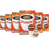 Dunkin' Hazelnut Flavored Coffee, 60 Keurig K-Cup Pods,10 Count (Pack of 6)
