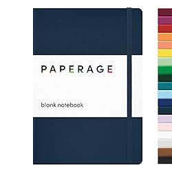 PAPERAGE Blank Journal Notebook, (Navy), 160