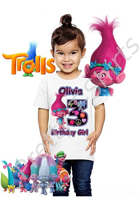 trolls birthday girl shirt