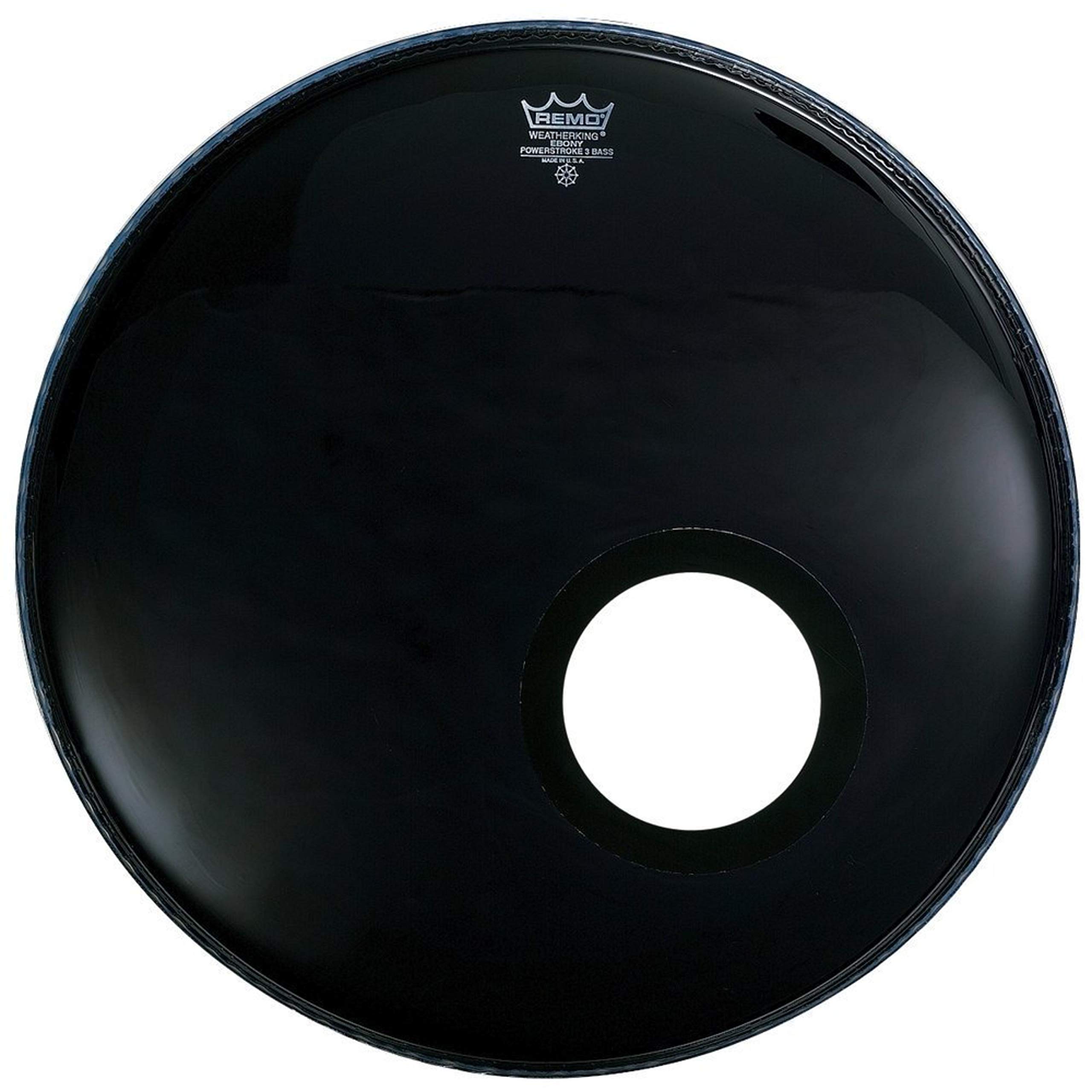Remo Powerstroke 3 Ebony Bass Drum Head 18 Inches P3-1018-ES-DM