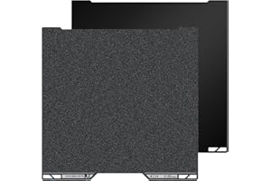 HIKUDIY 355x346mm Black PEI Double Sided Build Plate for Bambu Lab H2D, Smooth PEI+Textured PEI Spring Steel Plate Flexible Plate for Bambulab H2D 3D Printer