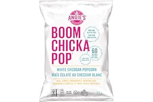 Angie’s BOOMCHICKAPOP® Ready-to-Eat White Cheddar Popcorn (1 x 128 Gram Bag)