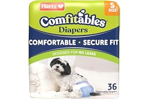 Hartz Disposable Dog Diapers, Size S 36 count, Comfortable & Secure Fit, Easy to Put On