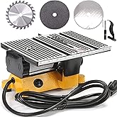 4" 60W MINI ELECTRIC TABLE SAW BENCH TOP GREAT ELECTRIC HOBBY CRAFT TABLE SAW DIY Power Tool Work Bench Stand Circular 2 PIECES Blades