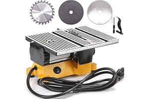 JETH 4" 60W MINI ELECTRIC TABLE SAW BENCH TOP GREAT ELECTRIC HOBBY CRAFT TABLE SAW DIY Power Tool Work Bench Stand Circular 2 PIECES Blades