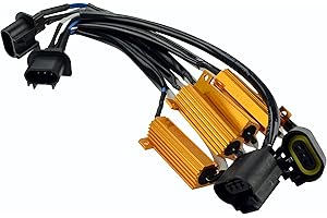Innovited H13 9008 HID Lights Error Free w/Load Resistor Wiring Relay Harness Adapter,Pack of 2
