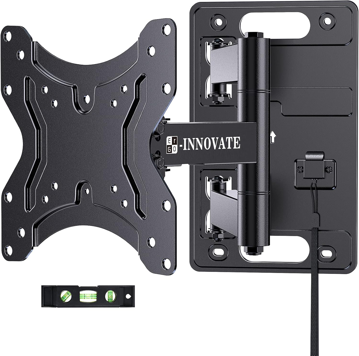 RV TV Wall Mount for Camper Full Motion Trailer Bracket with Lockable Articulating Arms for 23-43 Inch Flat Curved Screens up to 77 lbs VESA 200x200mm on Motor Home Truck Marine Boat