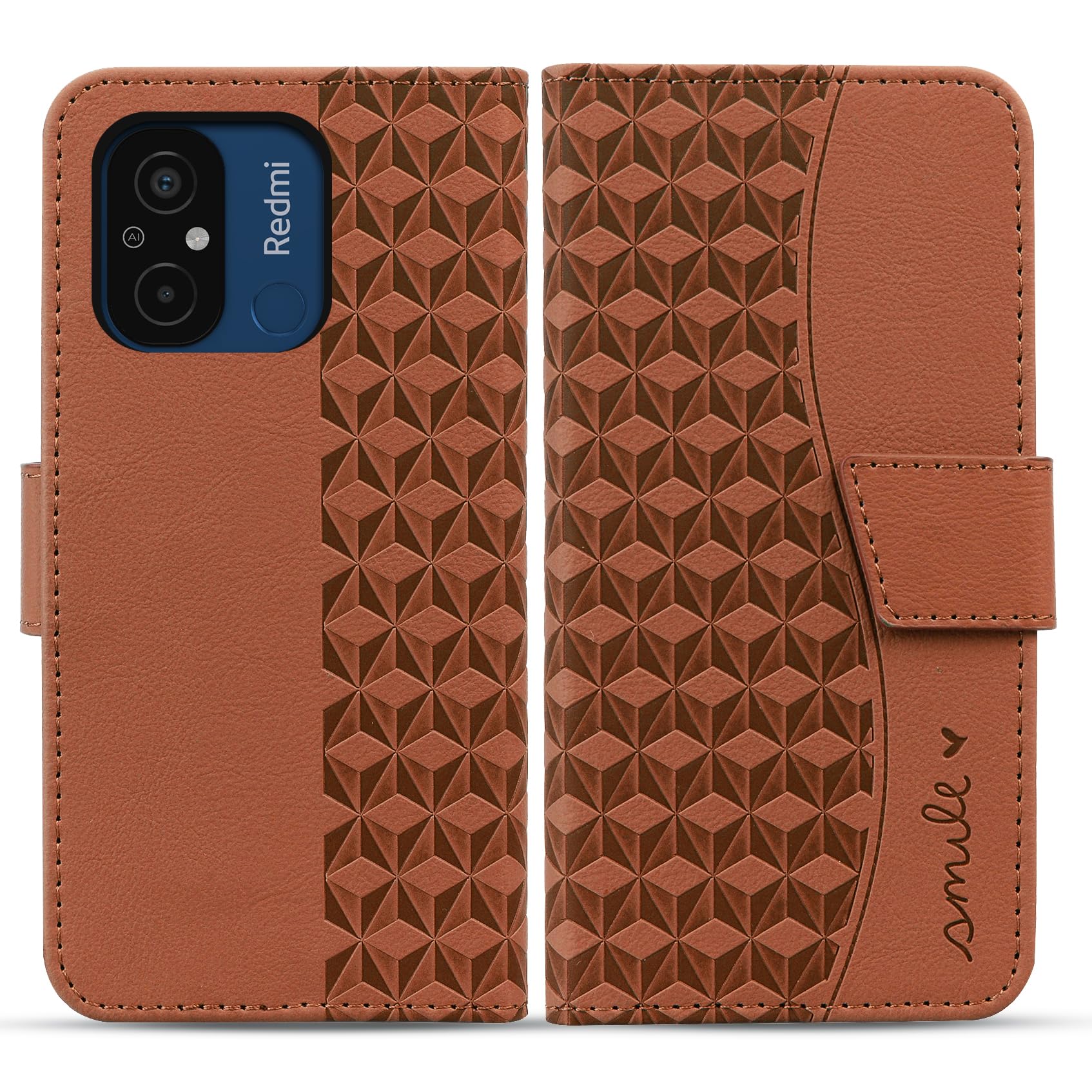 Rostsant Case for Xiaomi Redmi 12C 4G/11A Case PU Leather Flip Wallet Case with Magnetic Closure Kickstand Card Slots Folio Phone Case Cover 6.71 Inch PU Leather Protective Case Brown — image 1