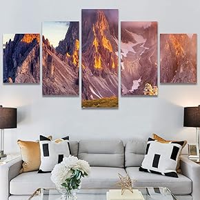 SIGNWIN 5 Panel Canvas Wall Art Modern Art...