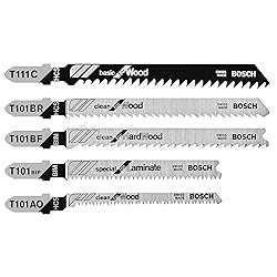 BOSCH TPW005 5-Piece Pro-Wood T-Shank Jig Saw Blade