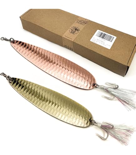 VMSIXVM Magnum Flutter Spoon Fishing Spoon Lures, Large Saltwater