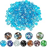Mr. Fireglass 10 Pound Fire Glass Beads, 1/2" Reflective Round Fire Glass Drops for Fireplace Fire Pit & Lanscaping, High Luster Caribbean Blue