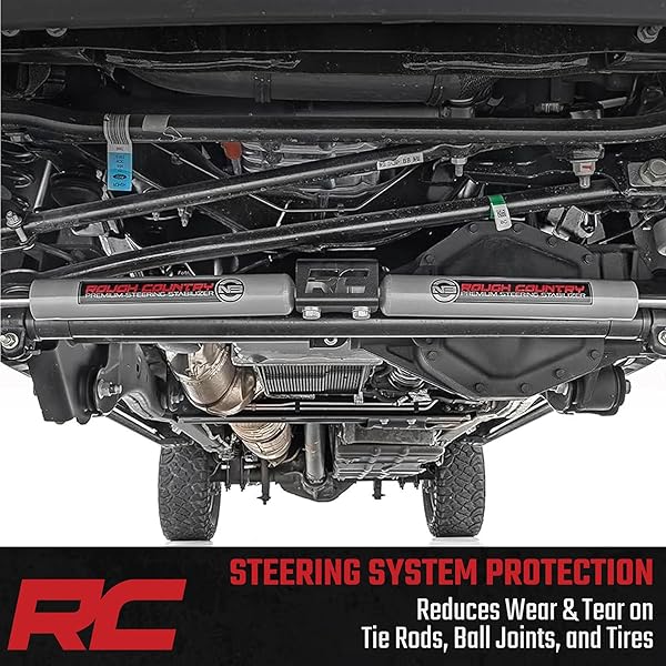 ROUGH COUNTRY N3 DUAL STEERING STABILIZER FOR 05-24 FORD SUPER DUTY – 8749130