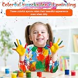 GSrenyu Kids Art Apron Waterproof Long Sleeve with Pocket Green 2 Pcs view 5